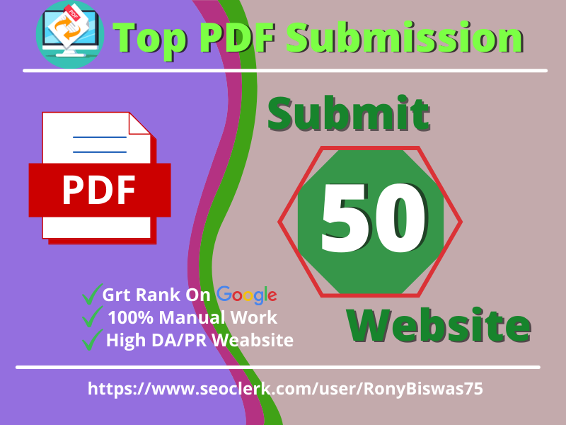 Manual PDF Submission on top 50 Document Sharing Site...
