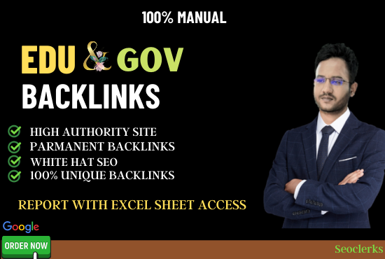 I will provide 40 high quality dofollow edu and gov b...