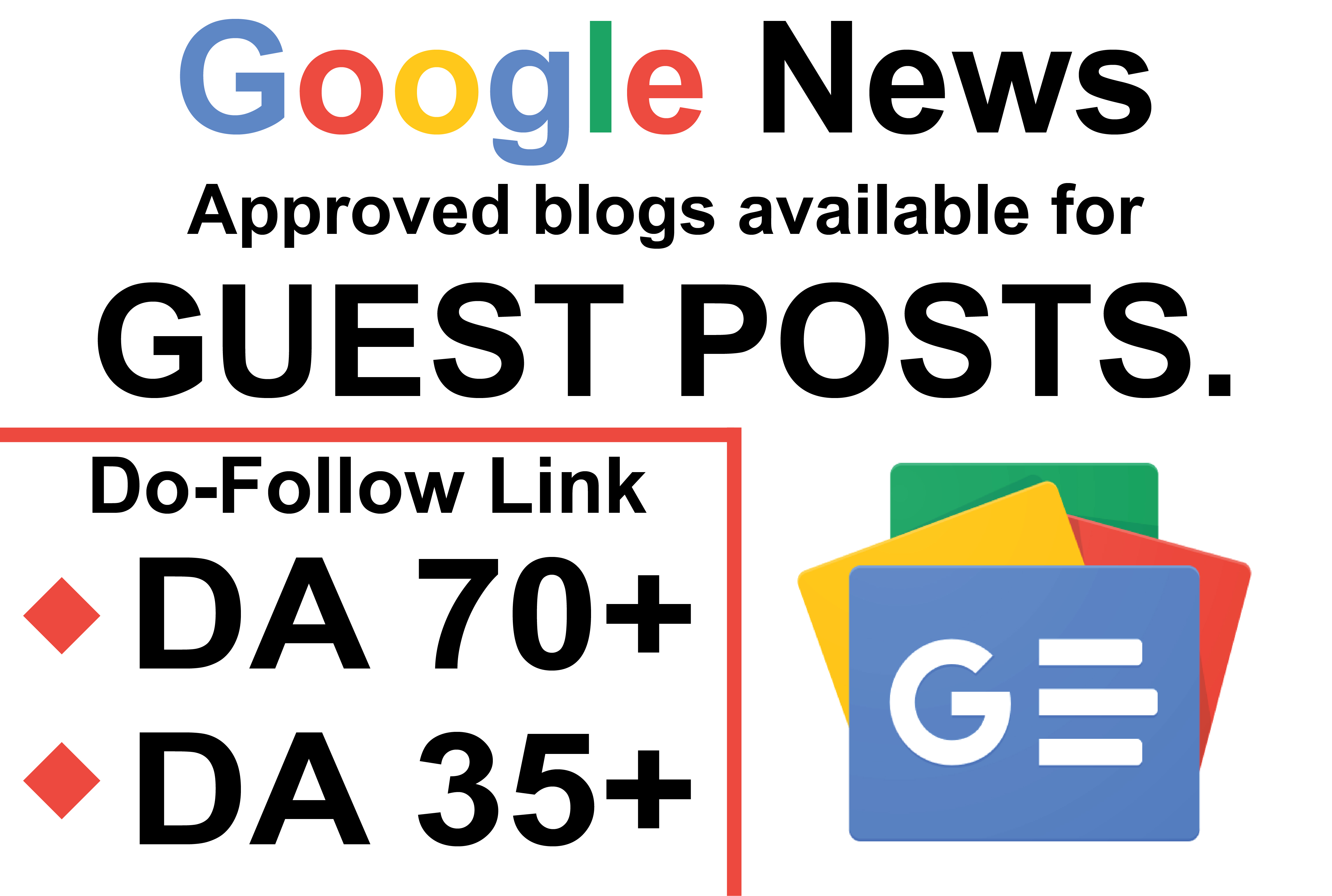 I will do a guest post on da 70 google news approved ...