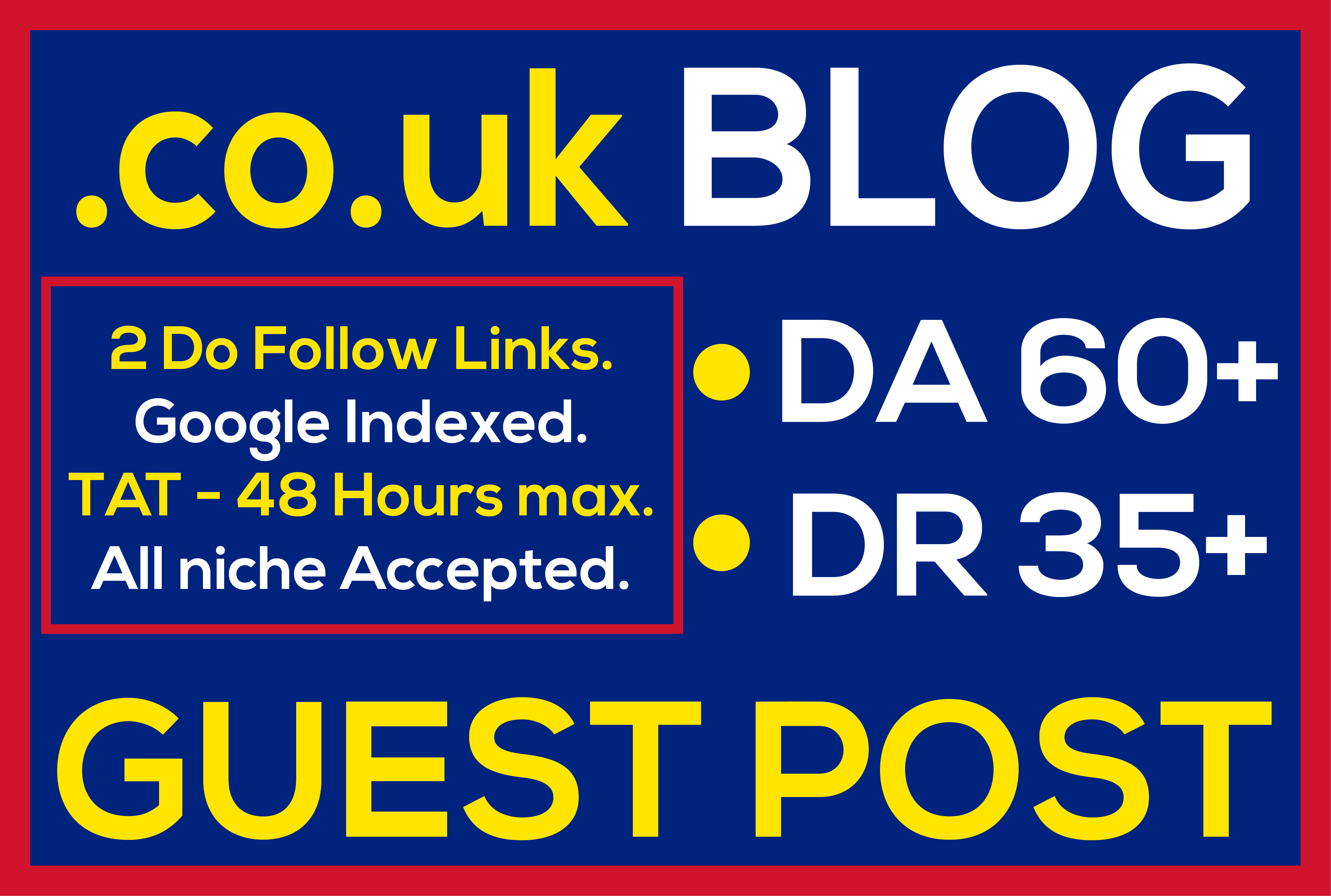 I will do a guest post on HIGH QUALITY 60+ DA UK Doma...