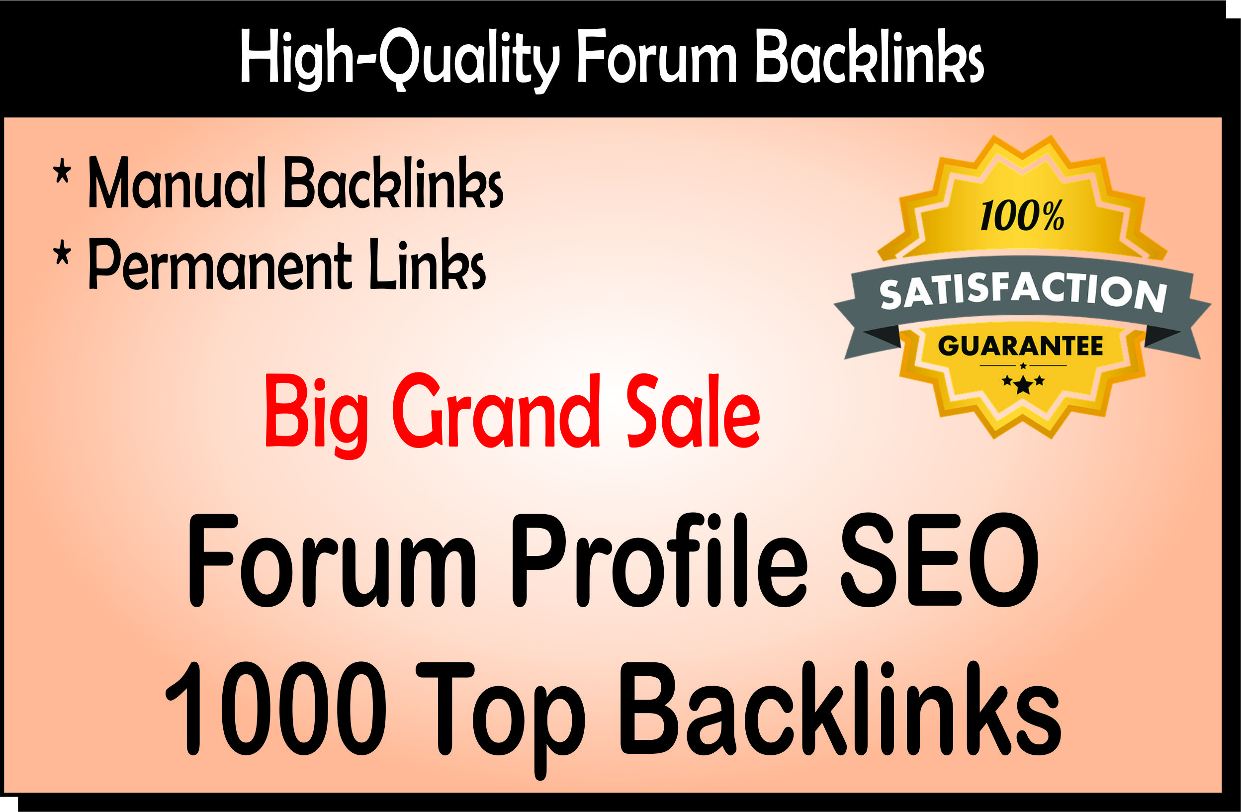 You Will Get 1000 White Hat Dofollow SEO Forum Backli...