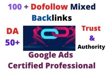 100 dofollow mixed backlinks to High Authority and lo...