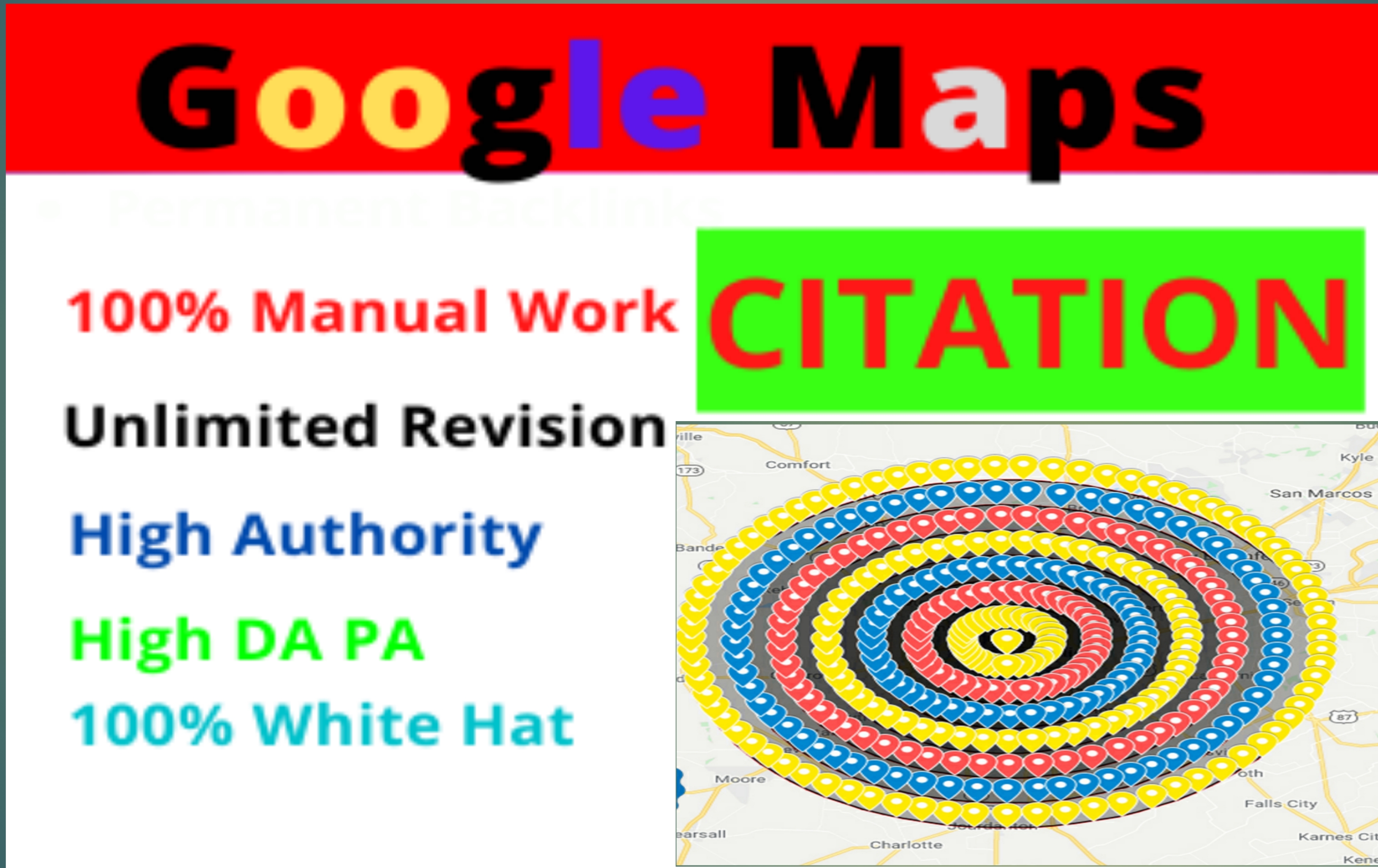 Create Manual 500+ Google Map Citation Manual Pointin...