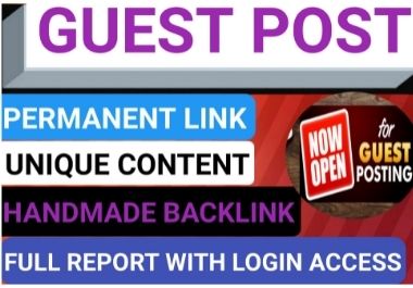 Write and publish 15 Guest Post High Authority websit...