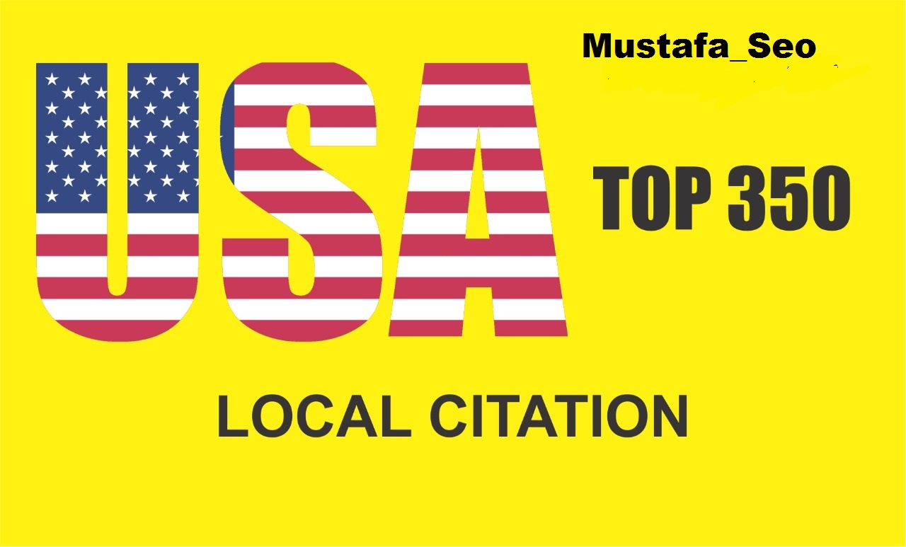 I will provide top 350 USA local citations in best ra...