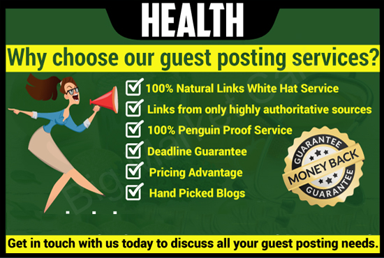 Place a health guest post on high da websites with do...