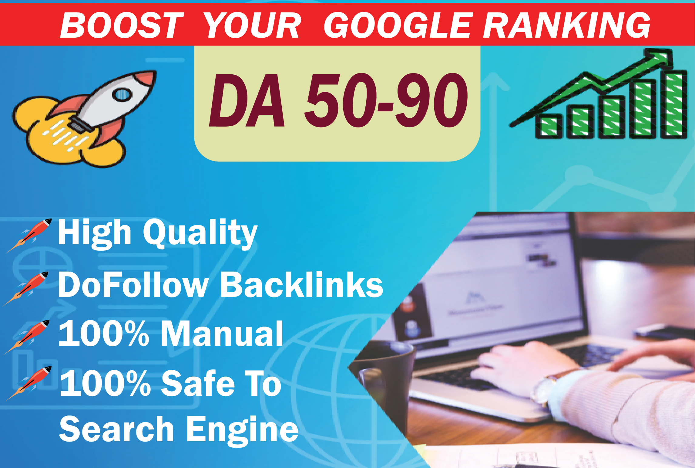 I will build high quality SEO backlinks high da autho...