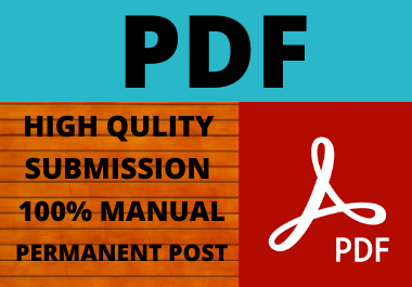 75 dofollow PDF Submission on High Authority Low Spam...