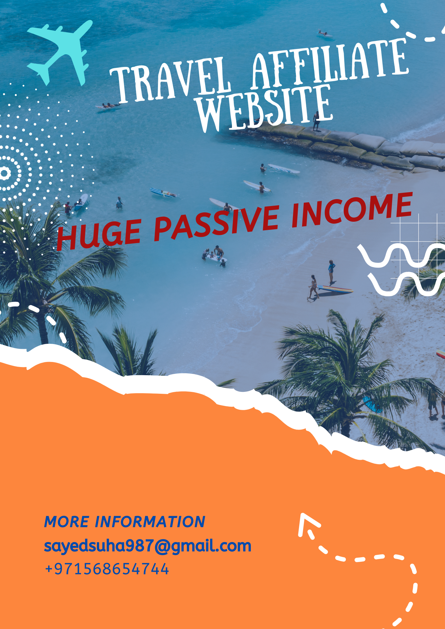 I will design a travel affiliate website to make mone...