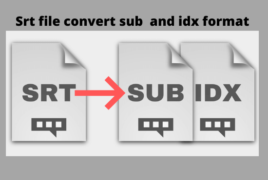 i will convert the subtitle srt file to idx and sub f...