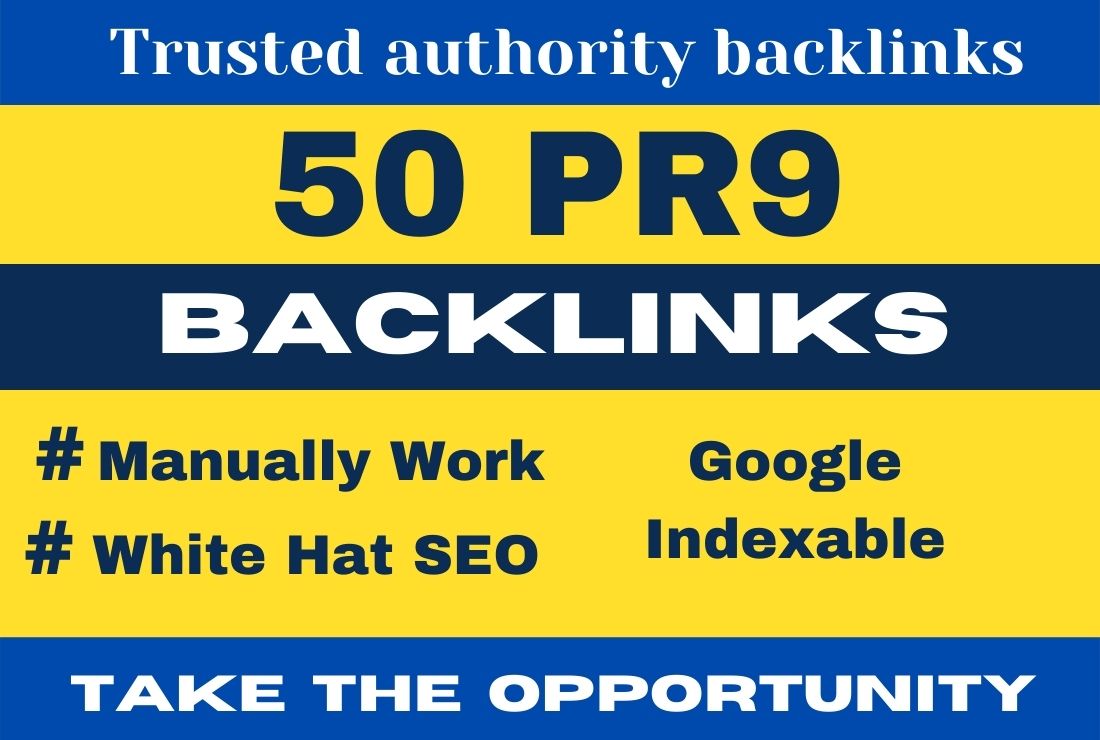 Manually I will make 50 PR9 backlinks to the high DA ...