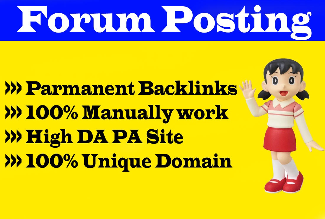I will manually post 40 high-quality forum backlinks ...