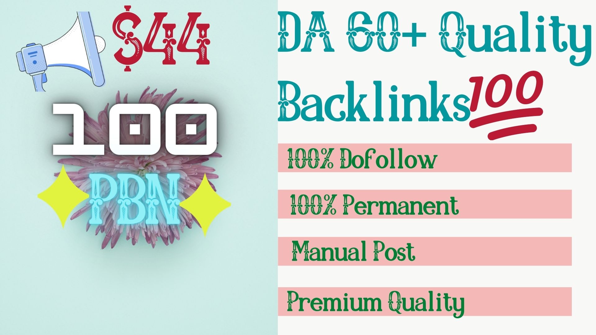 Get 100 High Quality DA 65+ Permanent Quality Dofollo...