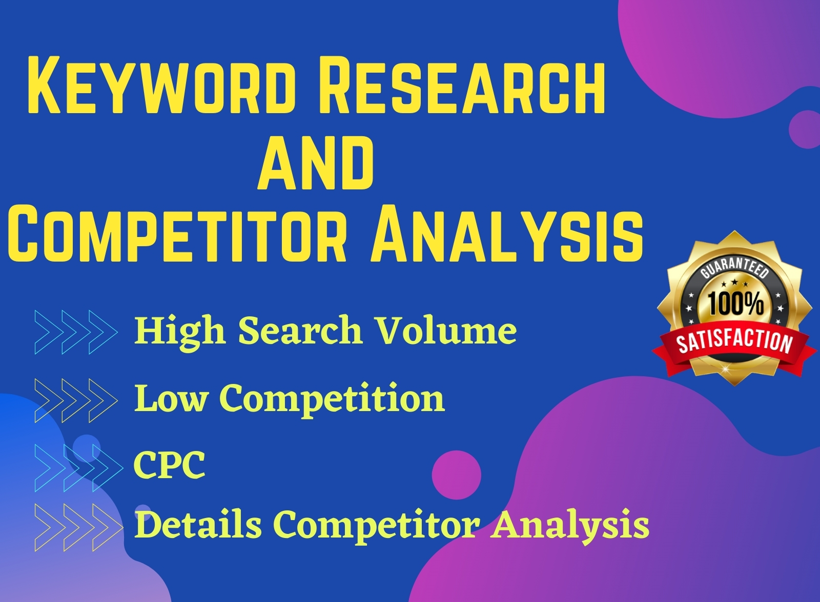 I will do best SEO keyword research and competitor an...