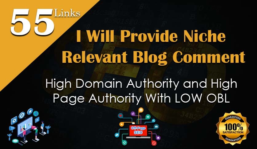 I will provide niche relevant blog comment backlinks ...