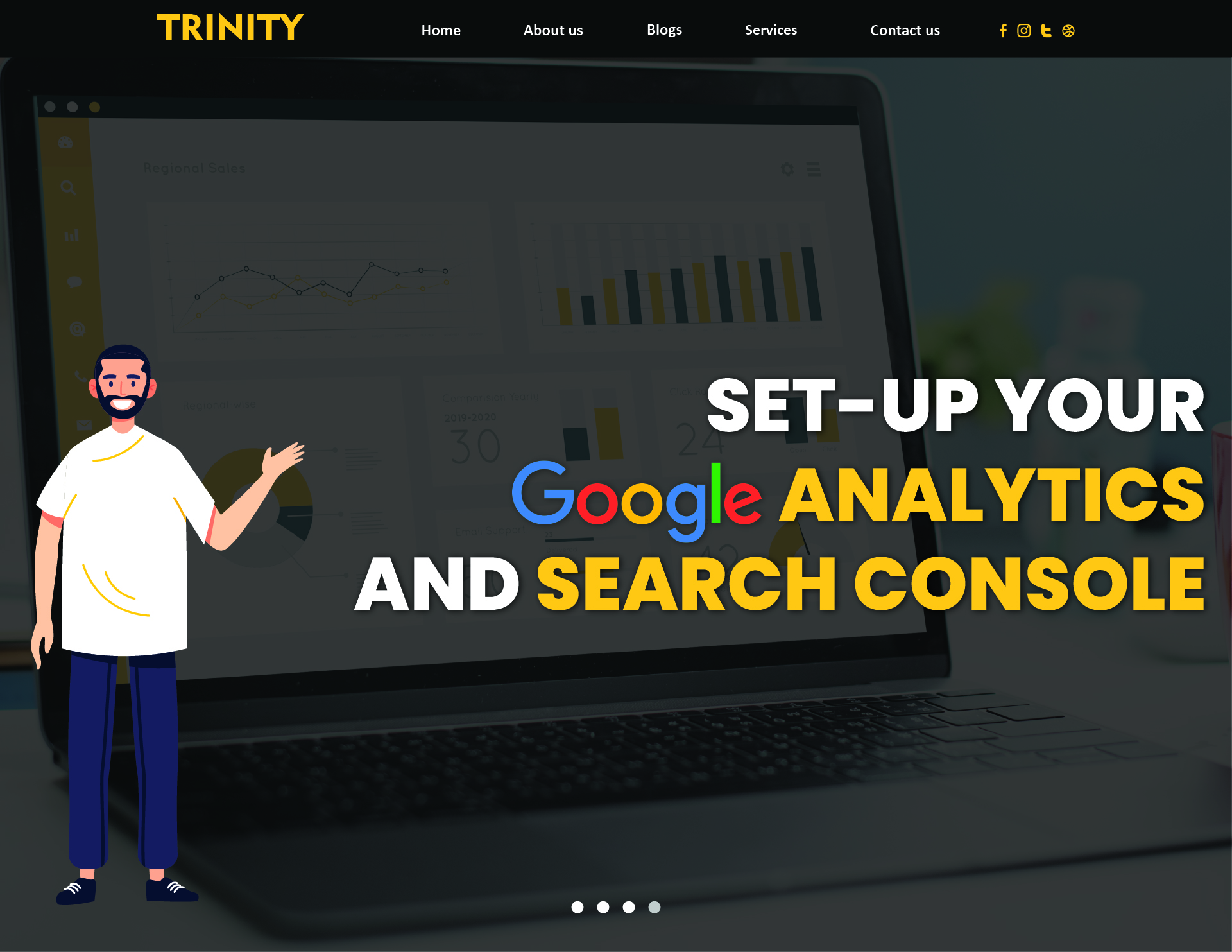I will set up your google analytics and search consol...