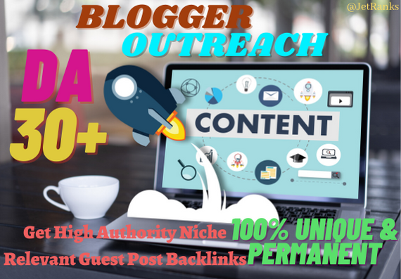 7 Guest Posts Backlinks from DA30+ Real sites by Whit...