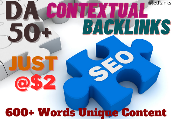 20 High Authority DA50+ SEO Contextual Backlinks at L...