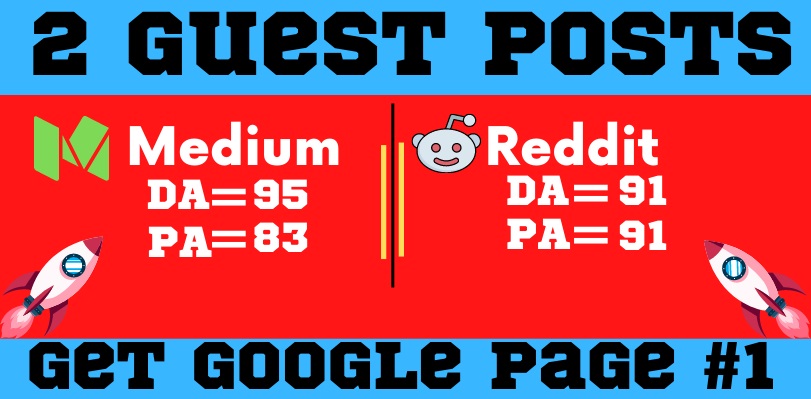Write and publish High Quality 2 guest posts on Mediu...