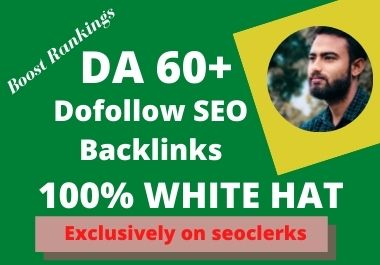 build foundation SEO backlinks da 60 plus white hat h...