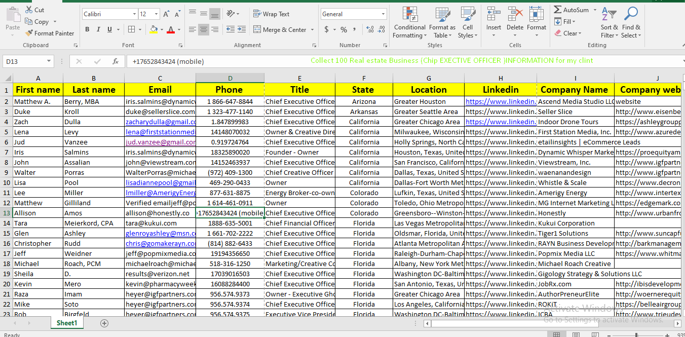 I will do fast data entry and leaad generaton