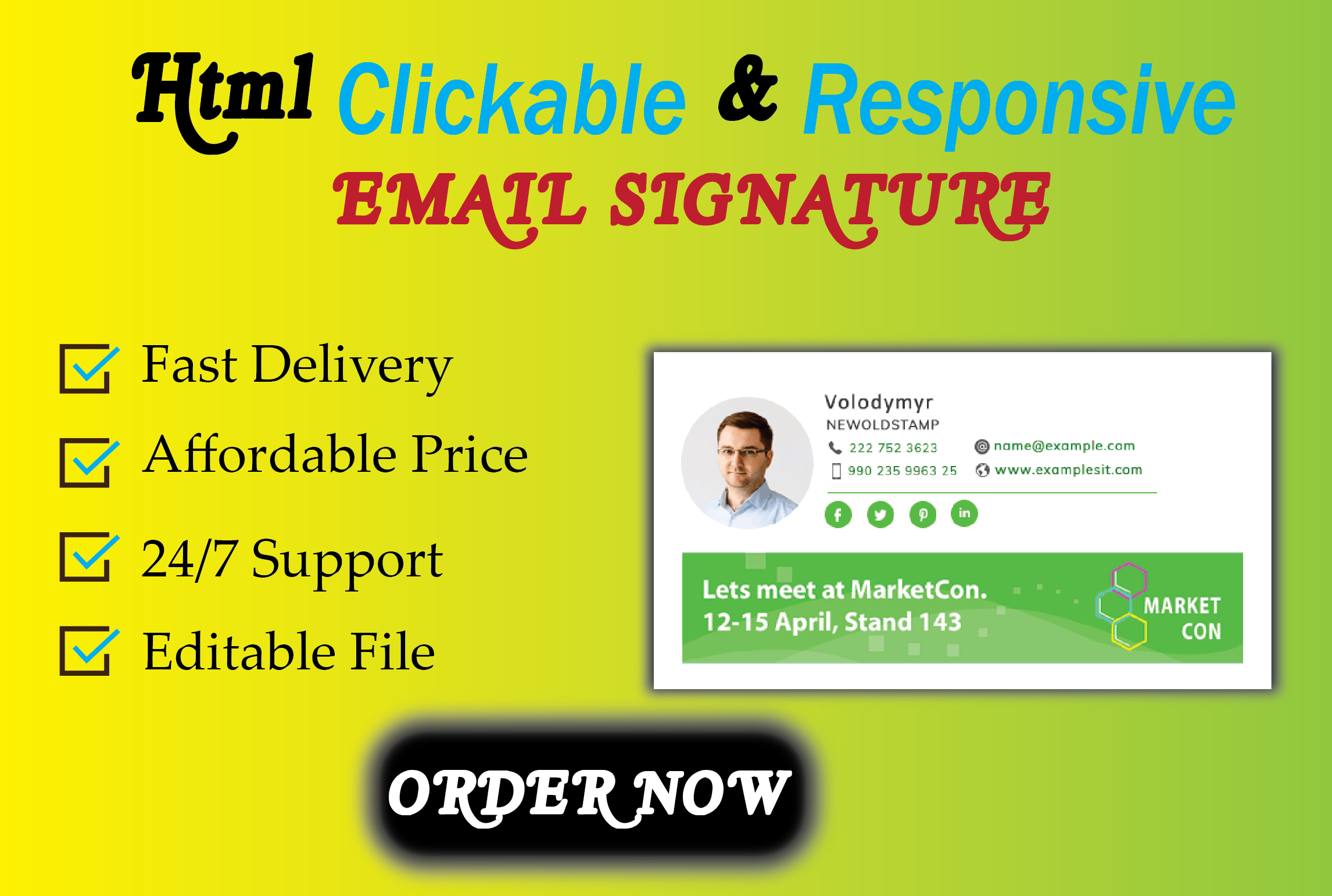 professional eye catchy email signature