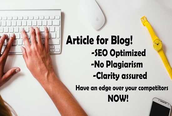 Let me be your WRITER for blogs articles