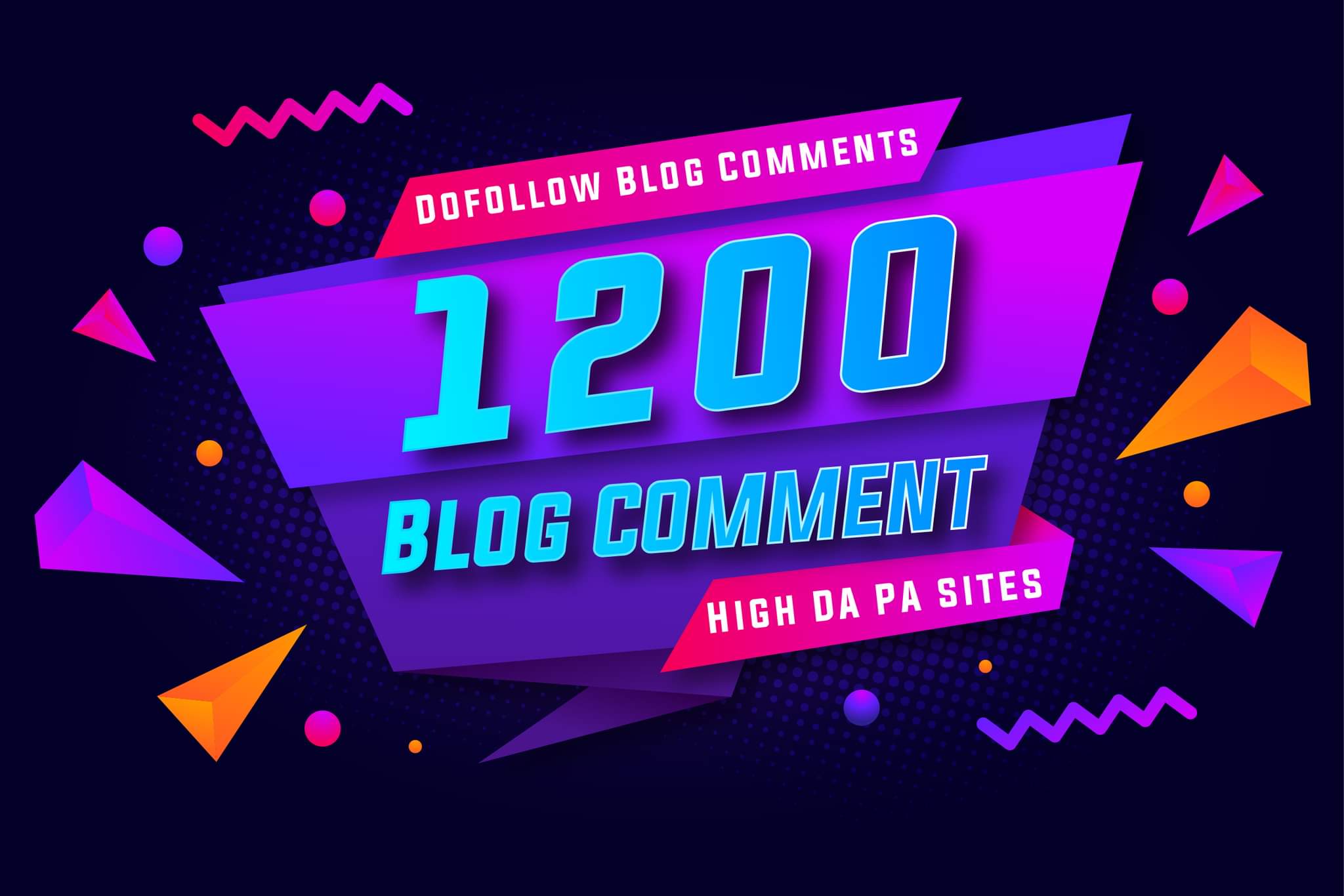 I will Manual create 1200 Dofollow Blog Comments On H...