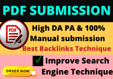 Manual 80 PDF Submission Dofollow Backlinks High Auth...