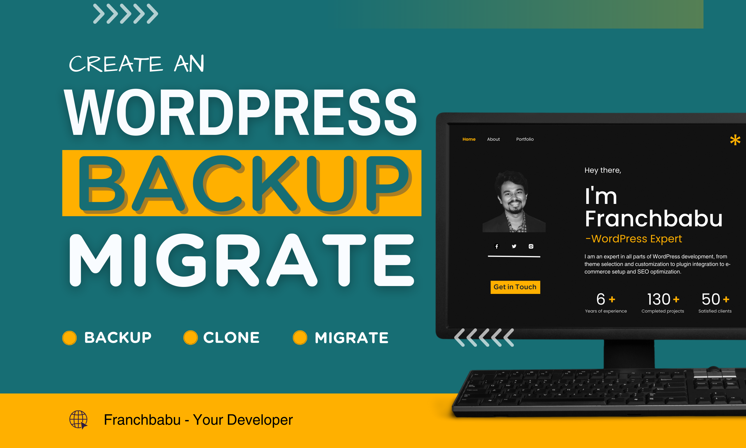 I will migrate your WordPress site to a new host with...
