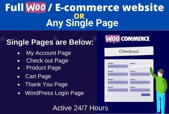 I will fix and redesign cart, checkout or full wooco...