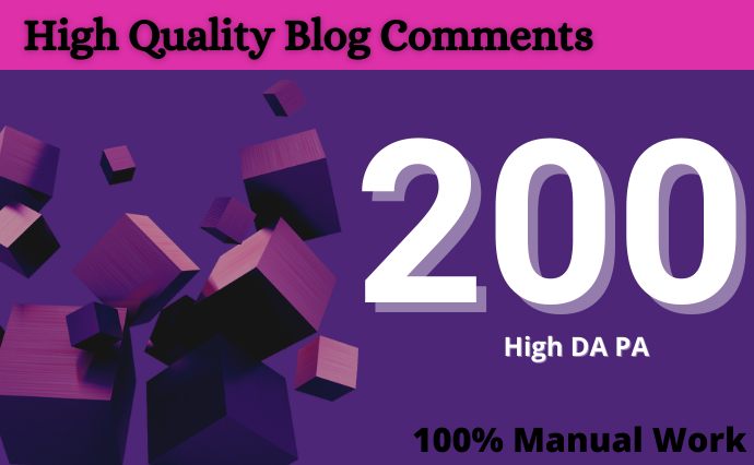 I will do 200 Manually created do-follow natural blog...