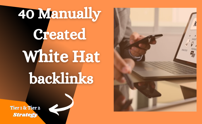 I will 40 manually create white hat backlinks with ti...