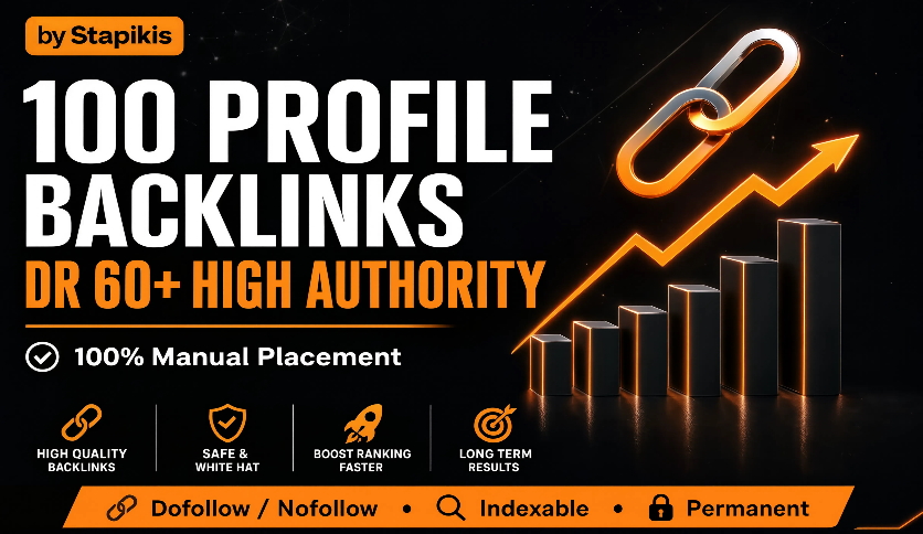 100 Manual Profile Backlinks from High DR 60+ Sites I...