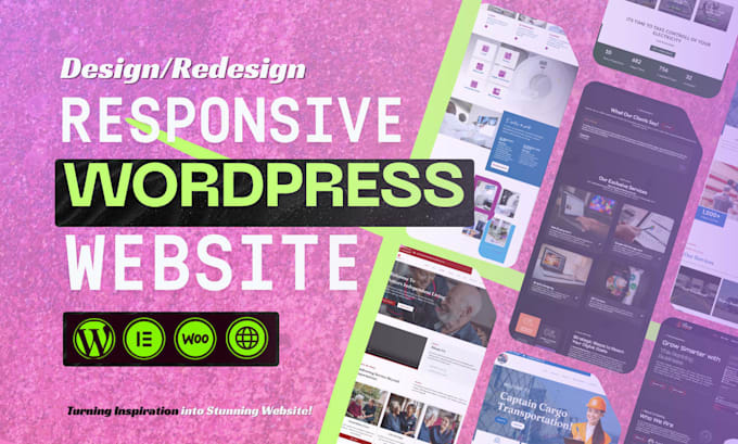 I will build responsive wordpress website design or d...