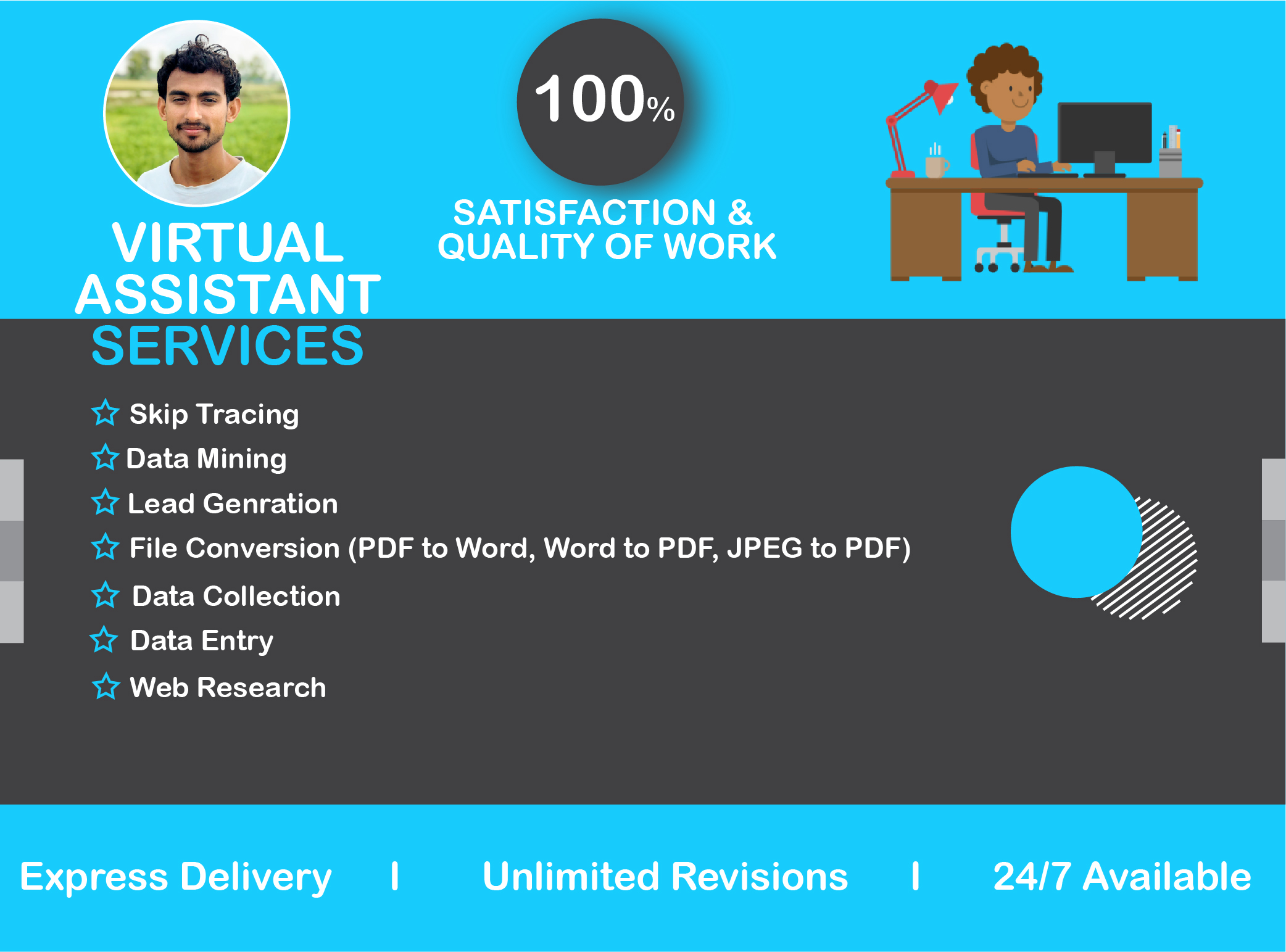 I will do data entry, skip tracing, web research le...