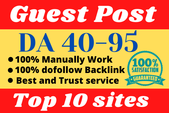 10 guest post or blog post on High Authority high da ...