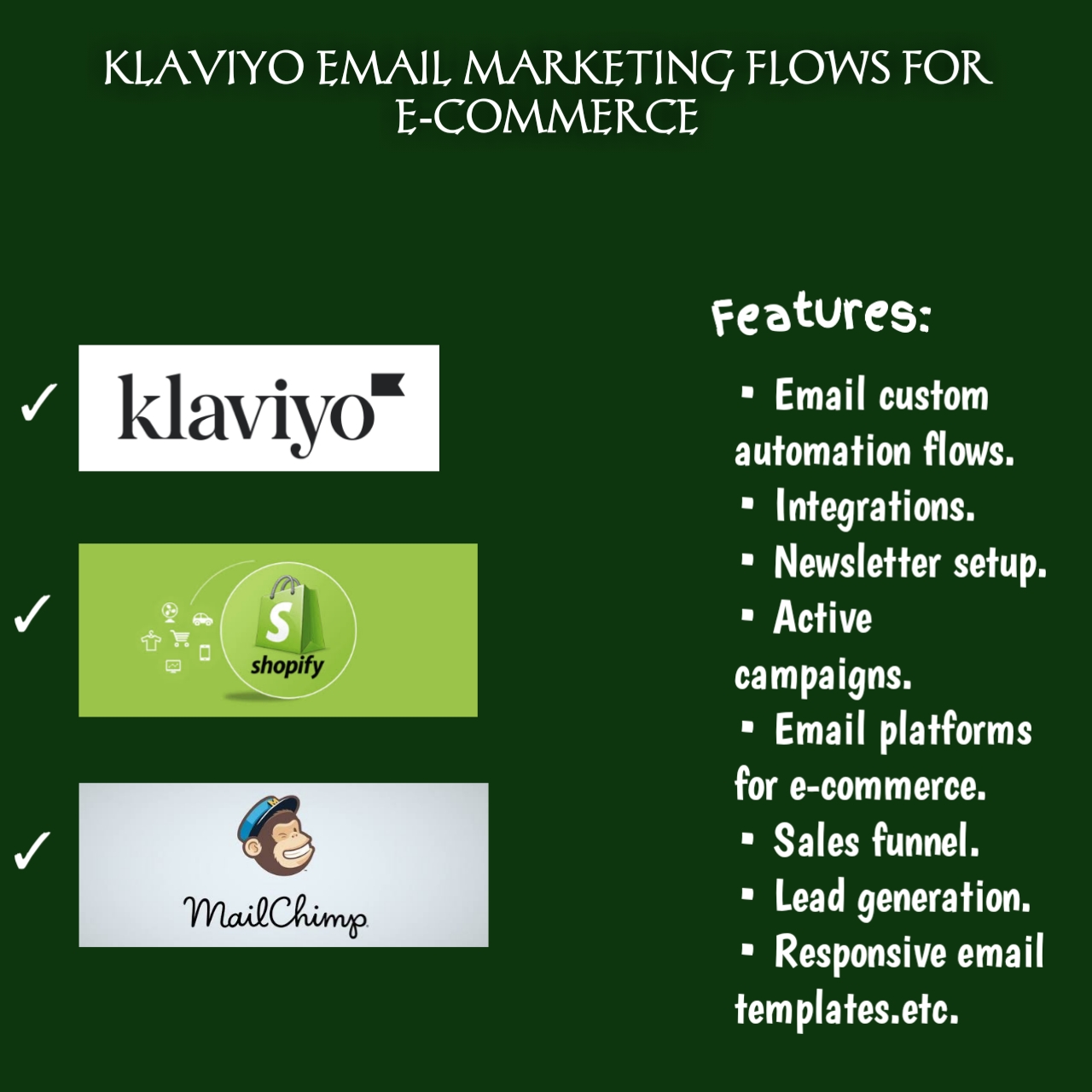 I will set-up an enthralling Klaviyo email marketing ...