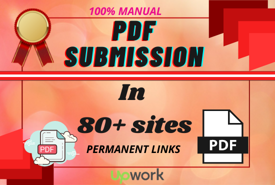 I will do manually PDF submission to 70 pdf sharing s...