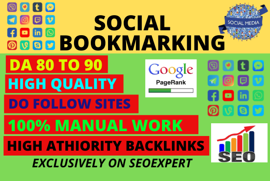 I will create 70 high quality social bookmarks seo ba...