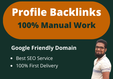 I will do manually 30 HQ dofollow profile backlinks