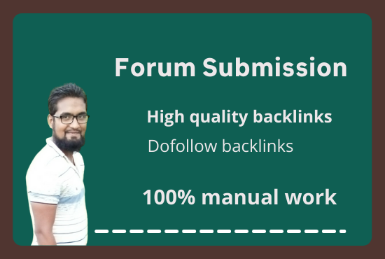 I will do manually 20 HQ forum posting dofollow backl...
