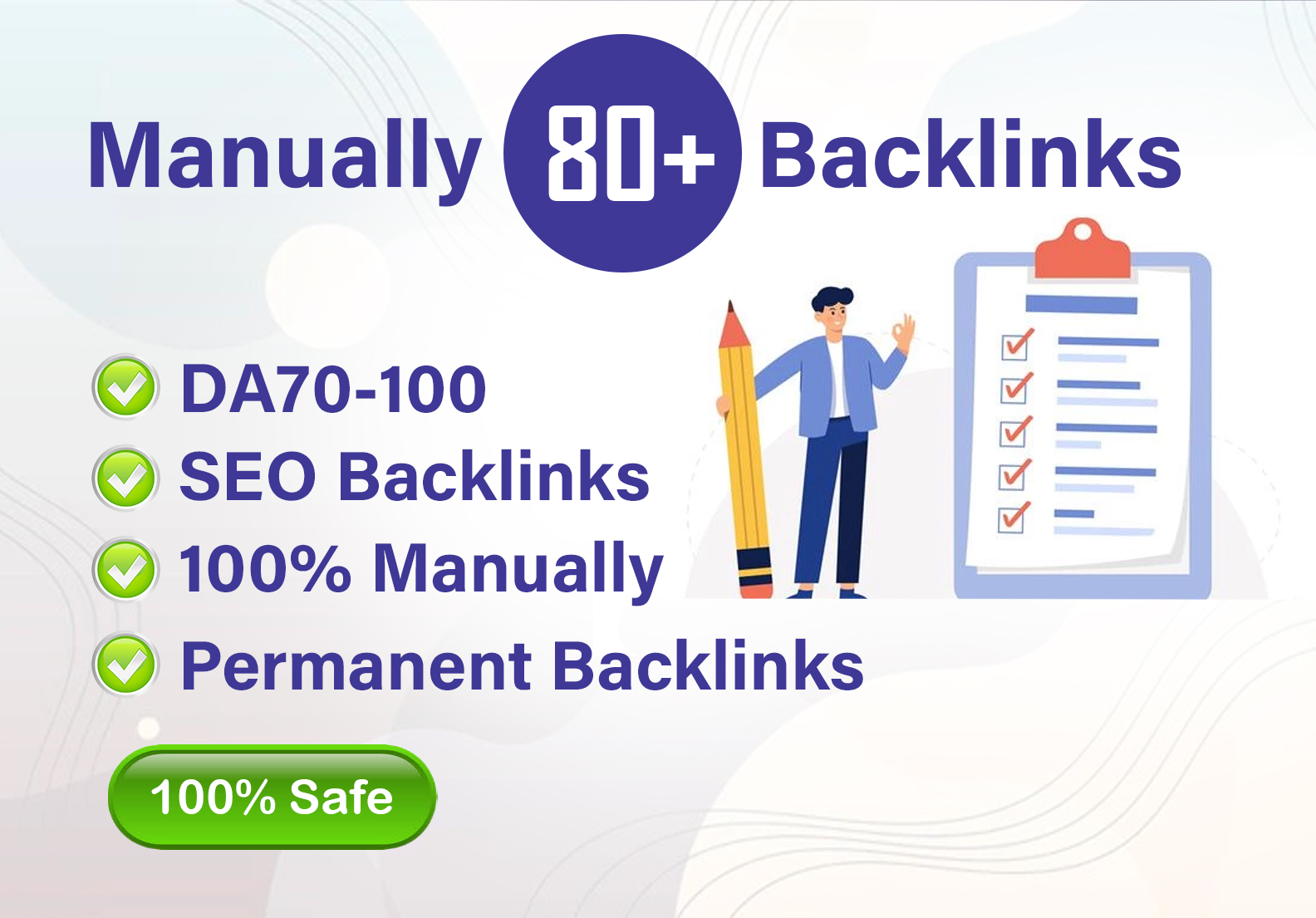 100+ Top Quality Backlinks DA70-100 Manually Done
