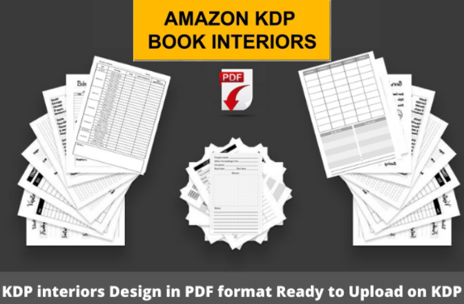 I will design low or no content interior for amazon K...