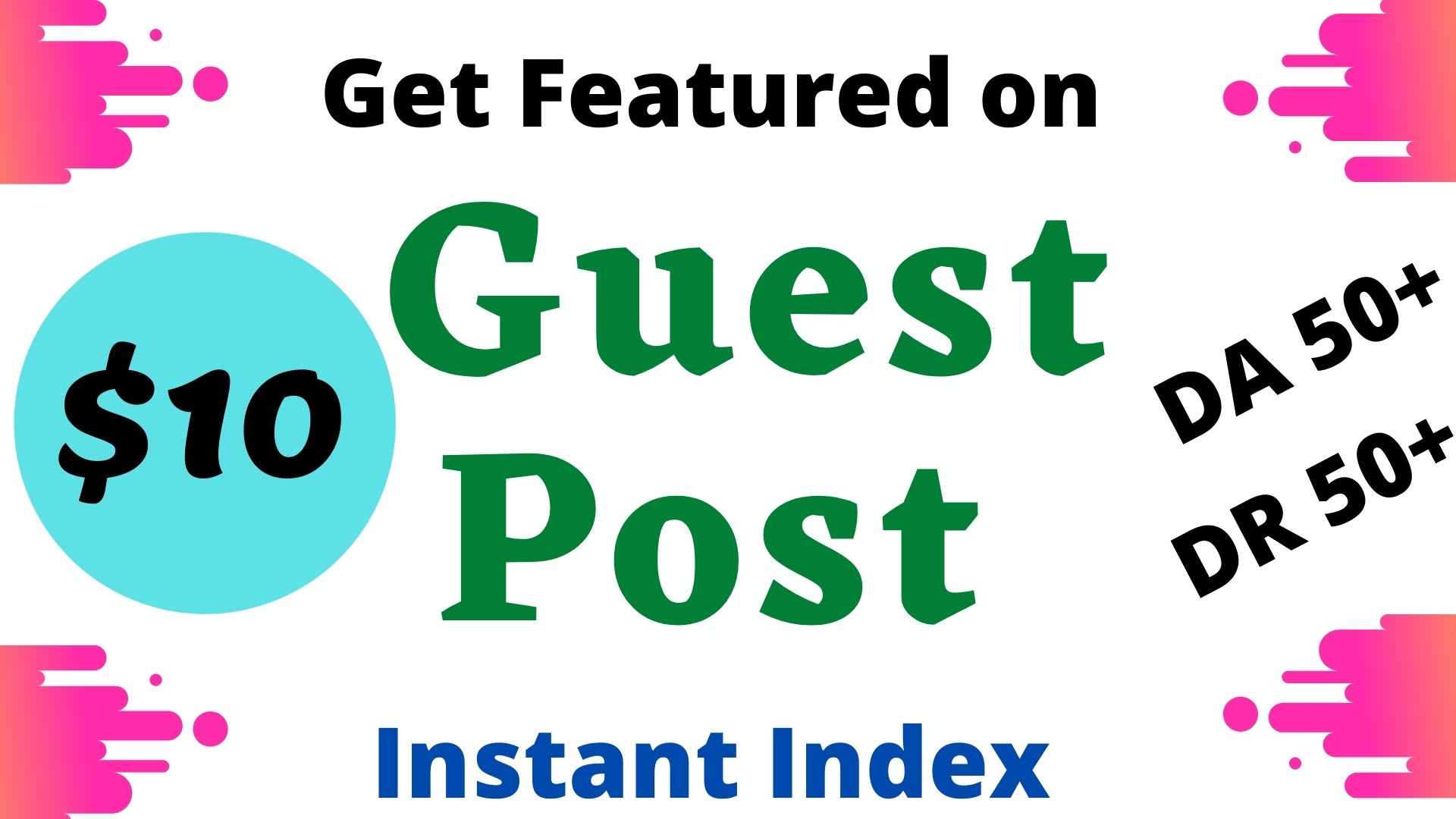 I will provide guest post on high da website with rea...