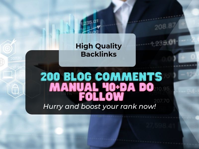I will do 200 Blog Comments quality backlinks with hi...