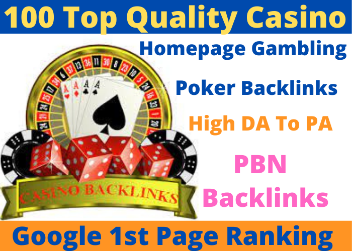 100 Top Quality DA 65+ Casino Gambling poker homepage...