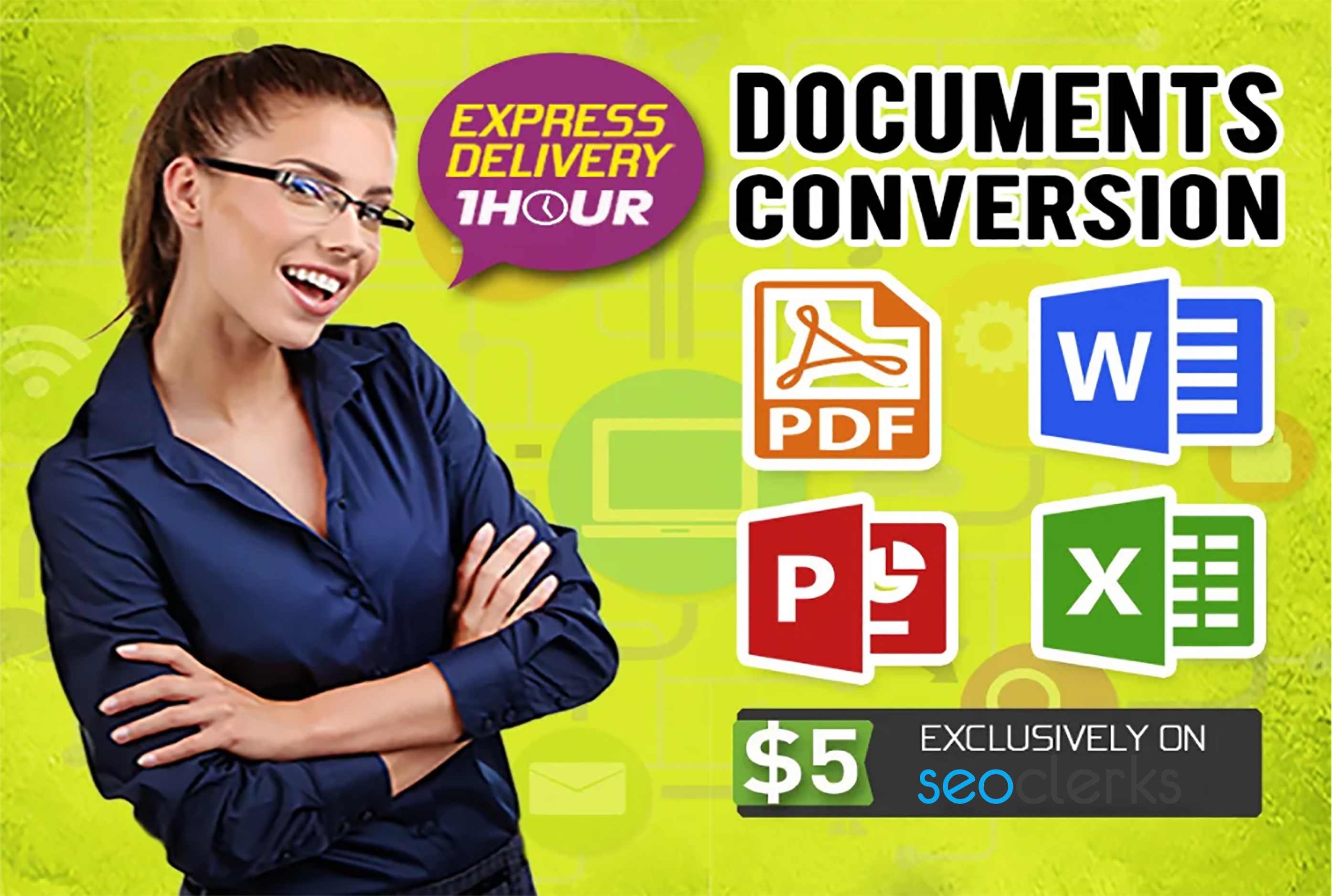 I Convert your 100 PDF files to Excel, word files