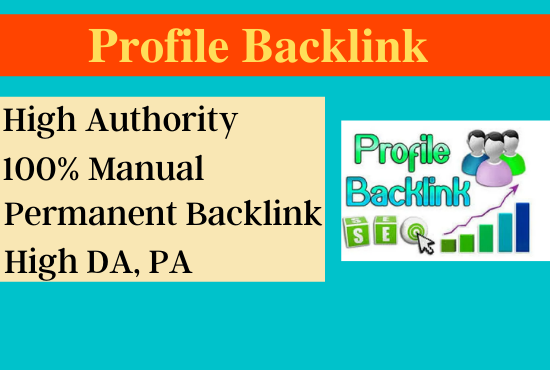 I will do 50 high quality SEO profile backlinks manua...
