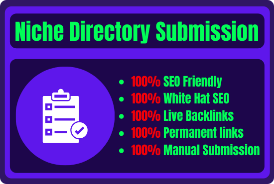 Submit 100 permanent niche directory submission backl...